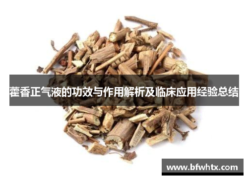 藿香正气液的功效与作用解析及临床应用经验总结